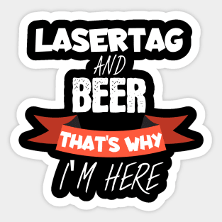 Lasertag and beer Sticker